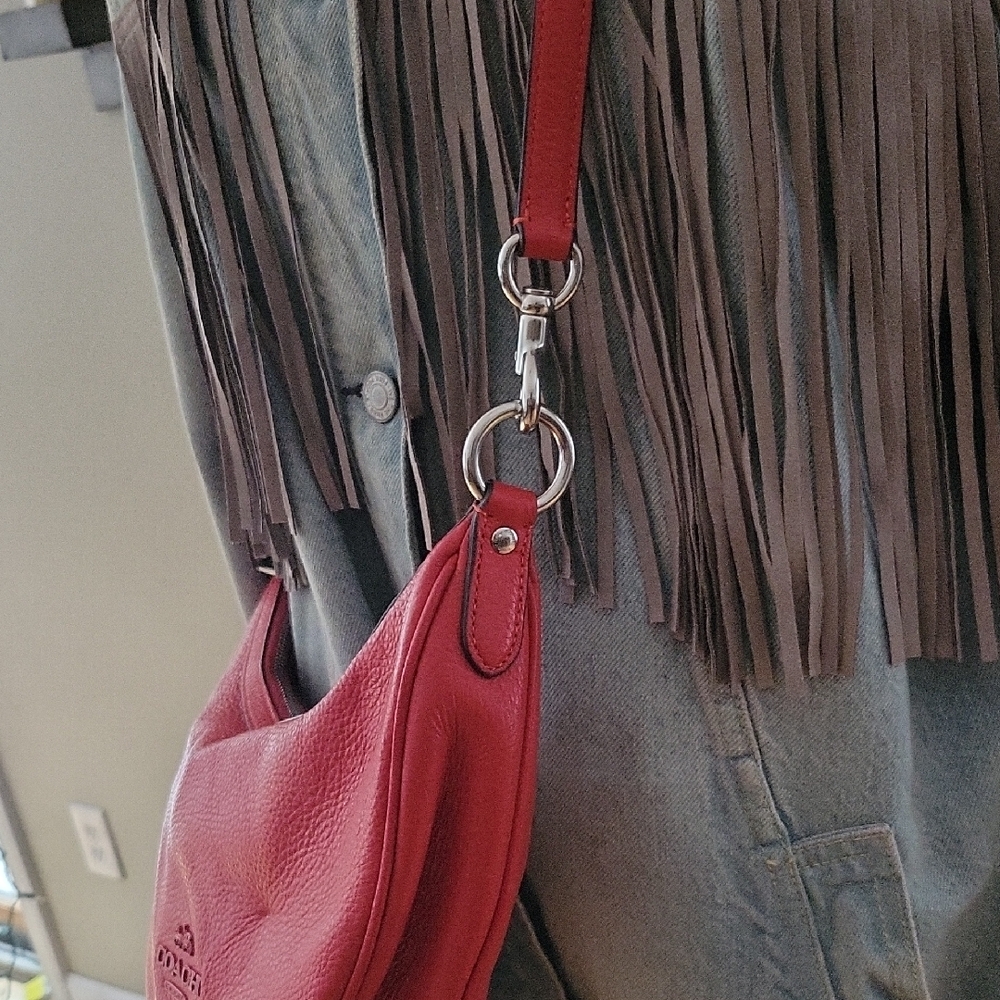 Coach Aria Crossbody Bag In Bright Poppy - Picture 3 of 16